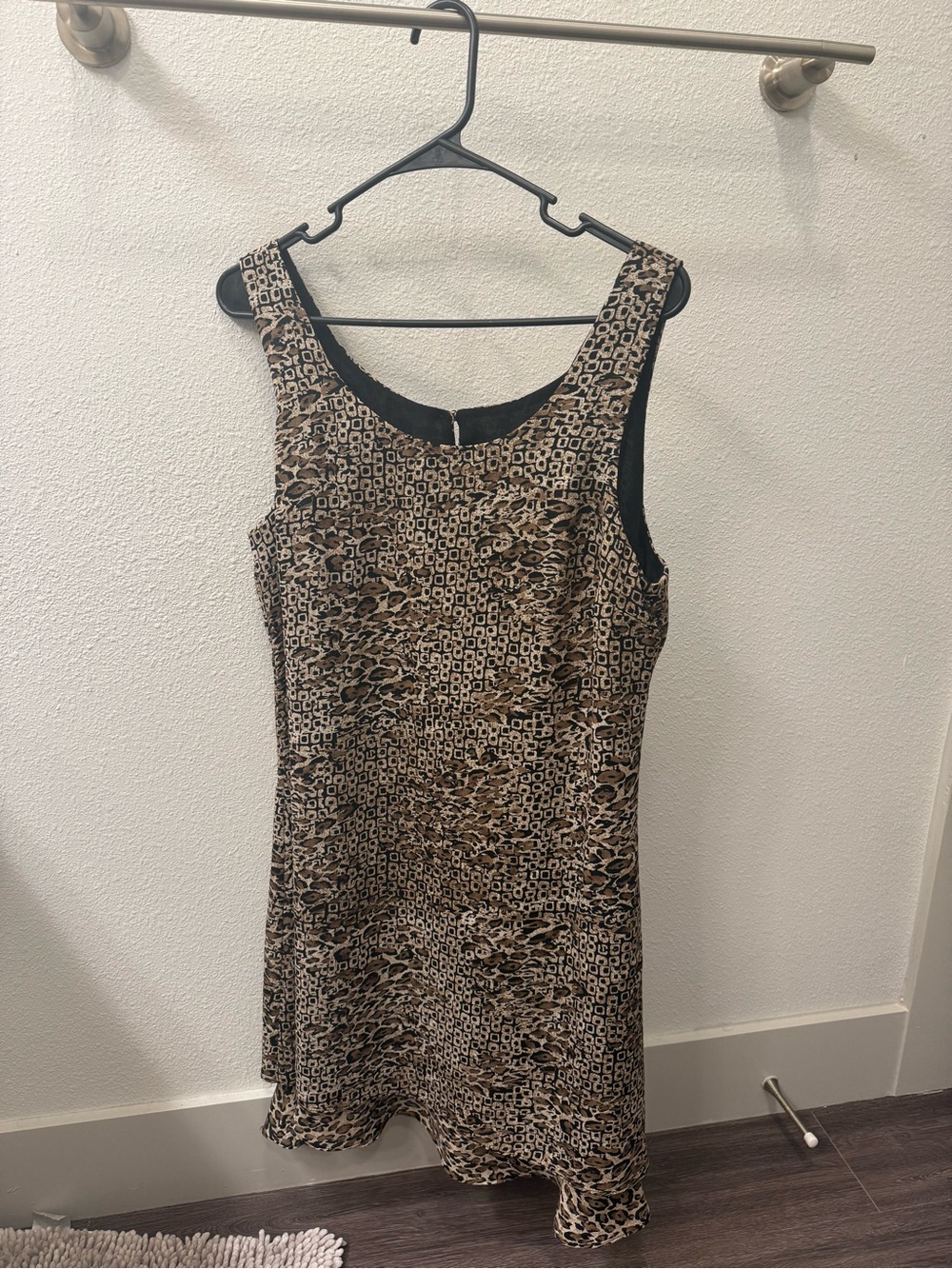 CDC Brown Animal-Print Sleeveless A-Line Mini Dress